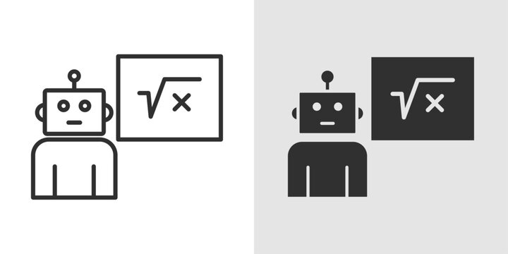 Robotics Class Icon representing automation learning, engineering education, and STEM-based practical training.