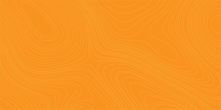 Orange topographic map background with abstract wavy contour lines and organic fluid texture. A subtle topographic map pattern