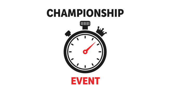 Championship Event Timing: A Royal Stopwatch Icon With a Crown for Victory Duration