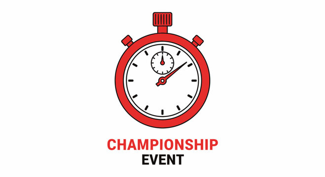 Championship Event Timing, Stopwatch Display Indicating Time Management and Achievement