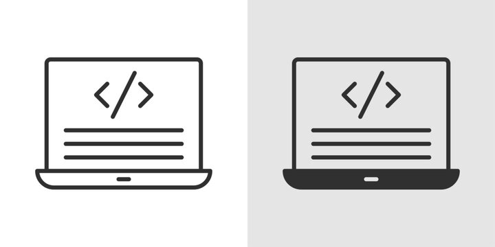 Coding Class Icon representing programming education, software development training, and technical learning.