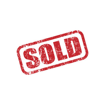 Red 'SOLD' stamp with grunge texture, indicating a completed transaction or item no longer available for purchase