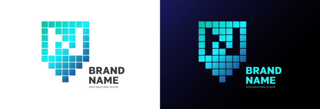 Modern N letter logo design shield shape digital pixels. Creative tech icon protection security fintech company branding identity. Geometric monogram business corporate marketing template.