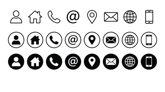 Phone icon set. Contact us symbol. Telephone call sign. Cell phone, ringing phone pictogram isolated on white background. Vector illustration.