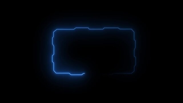 Hud frames cyan user interface elements design modern technology futuristic control panel screen digital hologram. abstract tech sci fi hologram frame template design on animation