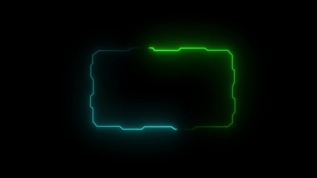 Hud frames cyan user interface elements design modern technology futuristic control panel screen digital hologram. abstract tech sci fi hologram frame template design on animation