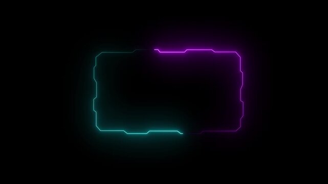 Hud frames cyan user interface elements design modern technology futuristic control panel screen digital hologram. abstract tech sci fi hologram frame template design on animation