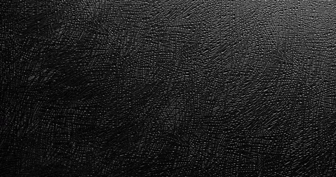 Slow Rotation Over Black Texture. Smooth slow rotation across extreme close-up of fine black pebbled surface with dramatic side lighting.