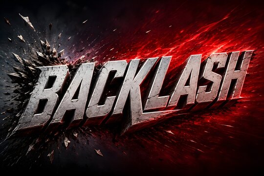 Fiery BACKLASH 3D Typography with Explosive Metal Effect
