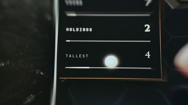 Current resource totals labeled Holdings and Tallest