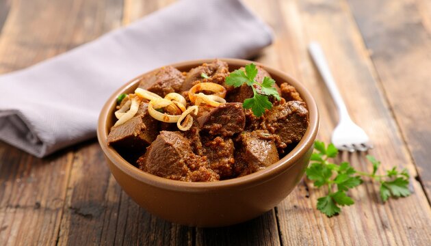 Authentic Indonesian Beef Rendang with Spices