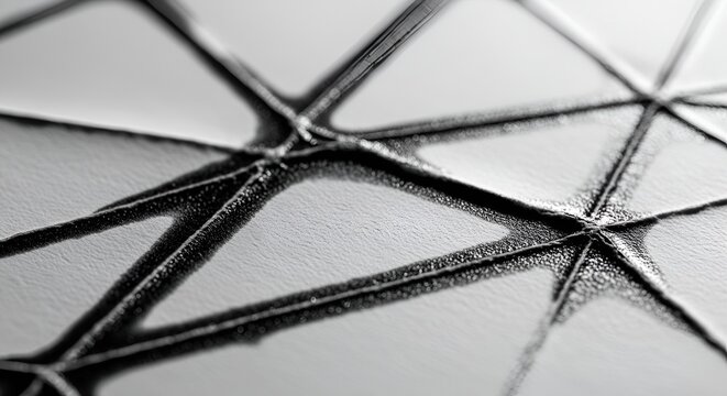 Abstract Geometric Pattern, Metallic Texture, Macro Close-up, Futuristic Design