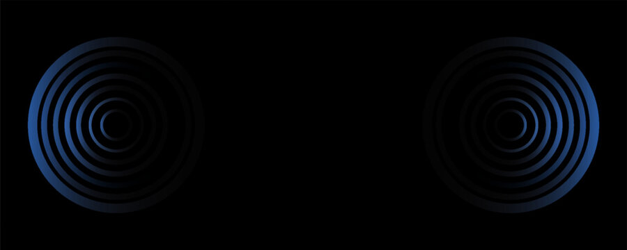 Radio Wave illustration effects on Green Screen background. circle waves in white background.
