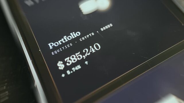 Financial dashboard showcasing a portfolio, including Total value, Asset Allocation and Performance
