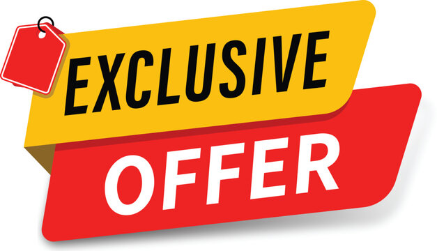 Modern exclusive offer sales banner design depicting special discounts for advertising and marketing.