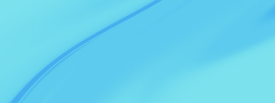 Bright sky blue cyan smooth gradient background with subtle diagonal arc line, clean minimal wide horizontal banner format