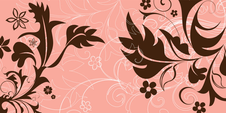 Golden seamless pattern design, Rhododendron Oleander Azalea leaves with flowers with hand drawn doodle graphics on blue background.