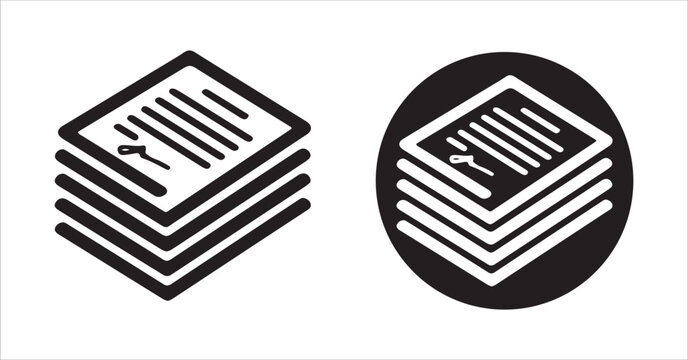 Official Paperwork Line Icon Vector, Business Documentation and Legal File Symbol EPS 10