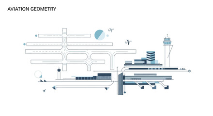 Infographic illustration of airport geometry. © HARTI
