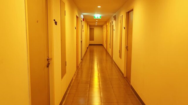 Hallway inside a condominium.