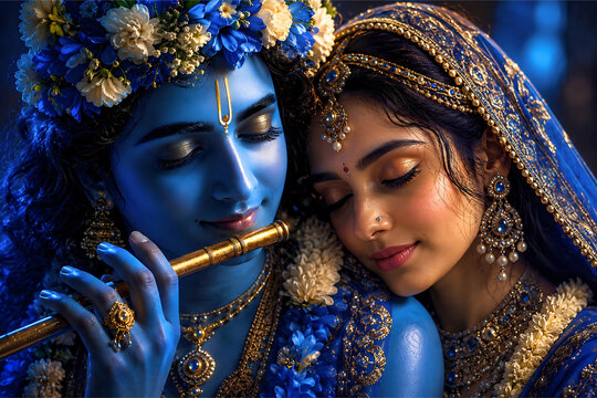 Radha Krishna Full hd photo ai 