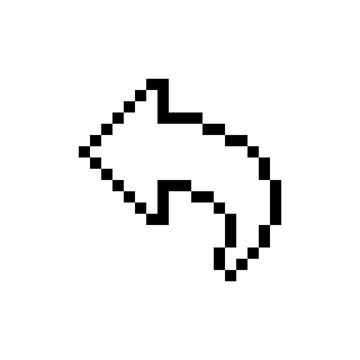 Pixel Art Reply Arrow Icon