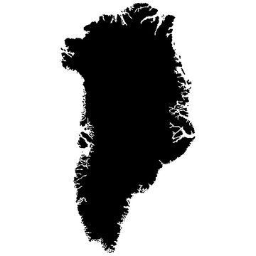 Greenland Map Vector In Black