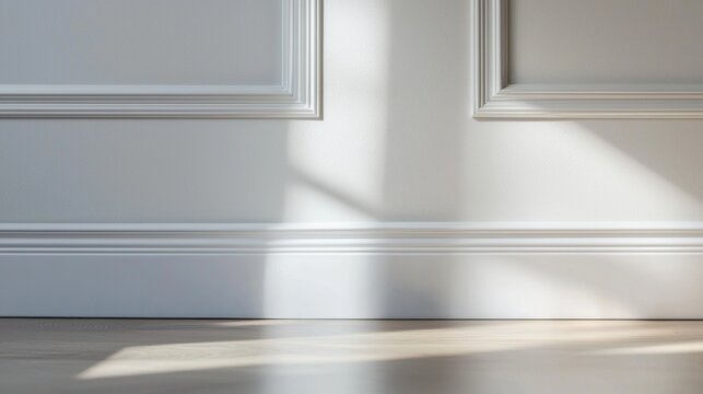 A close-up of freshly painted white jambs in a newly renovated minimalist apartment
