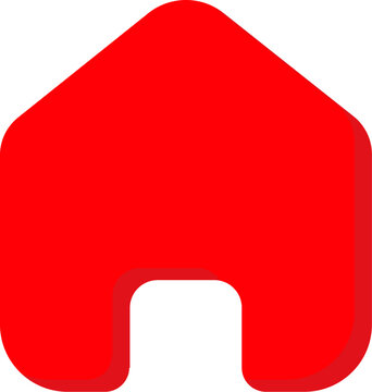 Home Red Icon Mobile Interface