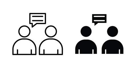 Fototapeta premium Consulting icon vector Illustration, Solid and stroke Style Icon