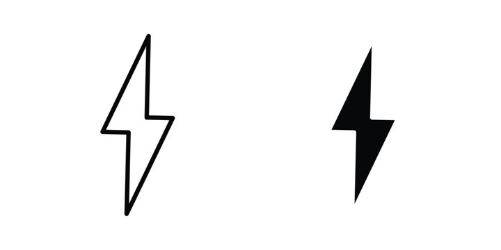 Flash icon vector Illustration, Solid and stroke Style Icon