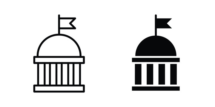 Government icon vector Illustration, Solid and stroke Style Icon