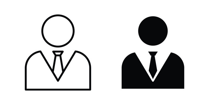 Manager icon vector Illustration, Solid and stroke Style Icon