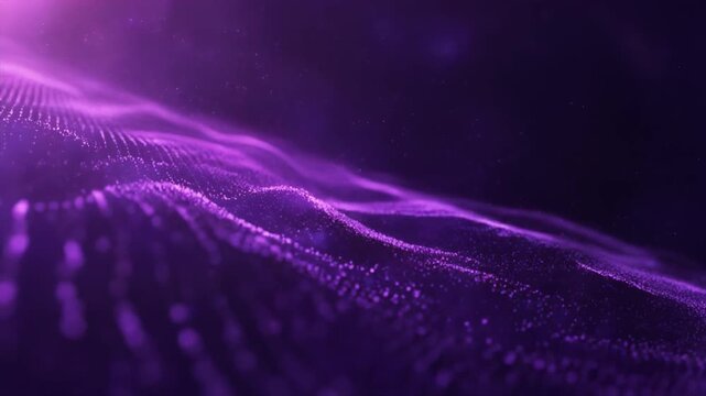 Micro granules catching soft purple highlights deep space dust drifting diagonal waves ambience