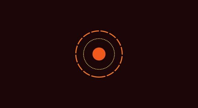 Minimalist pulsing target animation for ui and hud animation