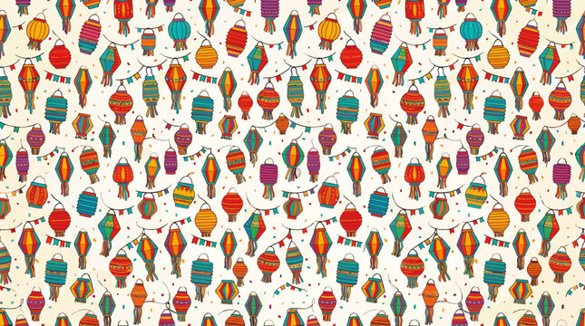 Colorful pattern of various insects on a textured background