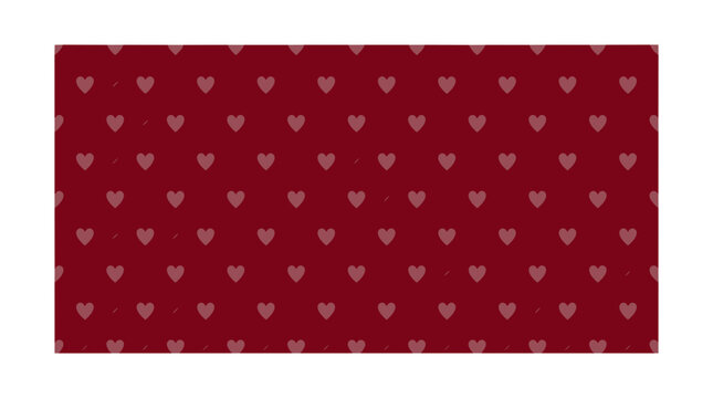 Valentines day pattern with small white hearts on red background