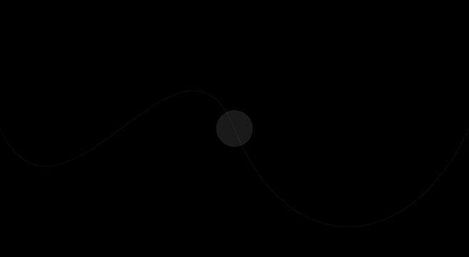 Minimalist sine wave animation: abstract pulsing circle motion animation
