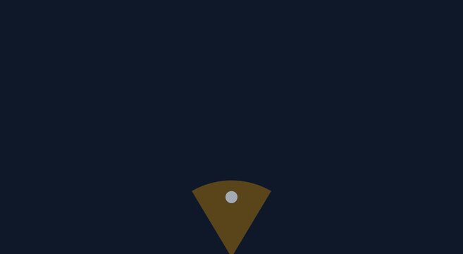 Minimalist wi-fi signal animation on dark animation background, for tech ui