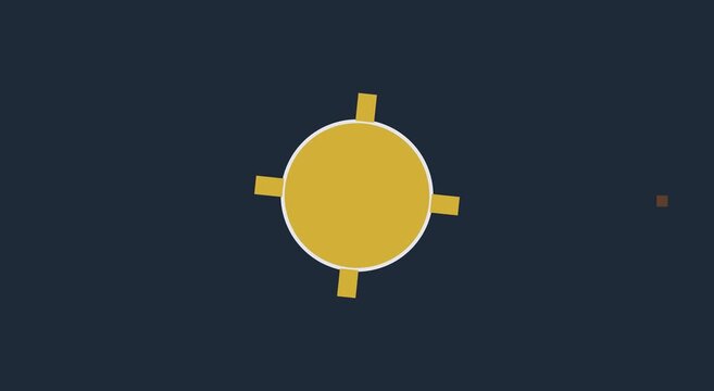 Rotating abstract circle loading animation with minimalist animation