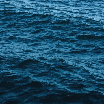Deep blue ocean water texture and surface movement reveal the immense power of the sea, demonstrating high salinity and marine environments ,ocean ,depth ,marine