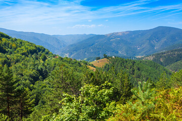 Naklejka premium Panoramic aerial view of Mokra Gora in mountains, Serbia