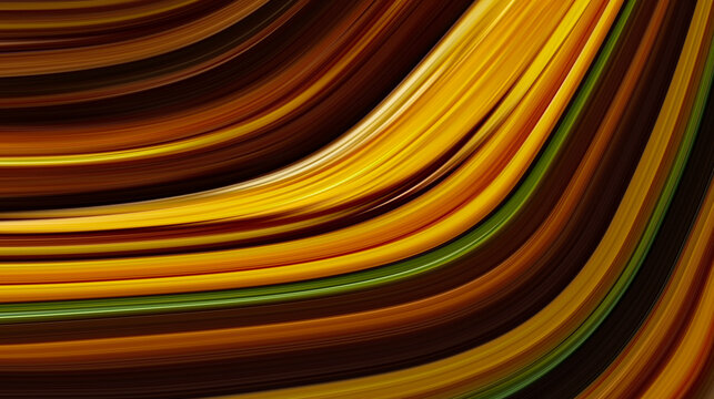 Abstract swirling curves of yellow brown green with abstract