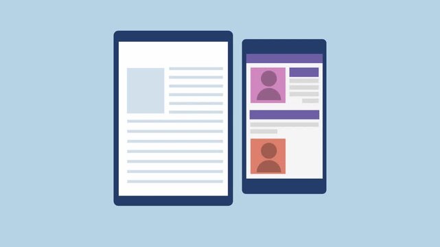 Responsive Devices in Flat Design 2d Animation with Alpha Matte