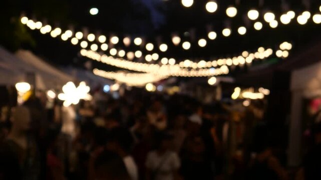Shopping at Night market in Bangkok