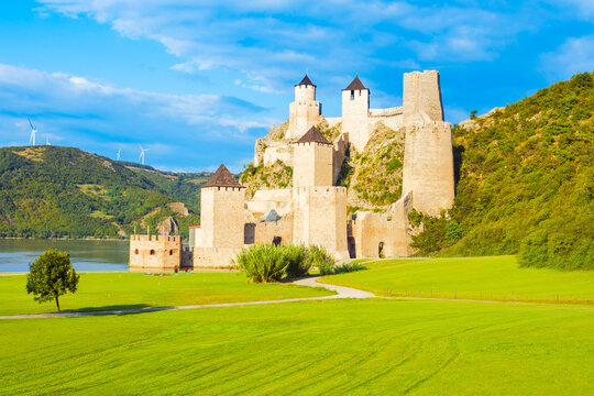 Golubac Fortress on the Danube river in Serbia