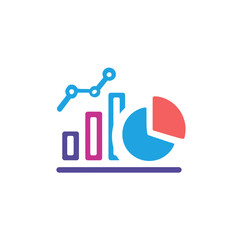 Fototapeta premium Data Visualization With Bar Pie and Line Graphs