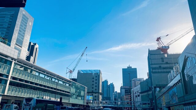 Modern skyscrapers and Tokyo Metropolitan Government Building in Shinjuku Tokyo Japan