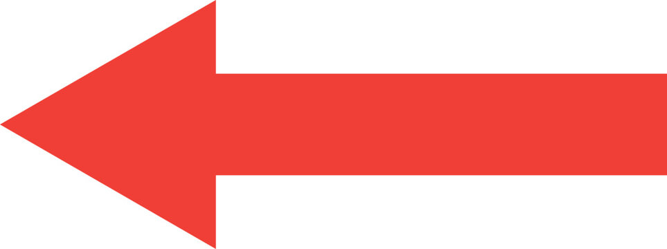 Arrow icons  collection. Simple arroRed large forward or left pointing solid long arrow icon sketched as vector symbolw big set .