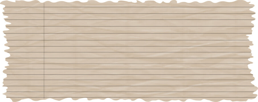 Vintage Lined Parchment Paper Background Rustic Distressed Brown Notebook Texture with Burnt Edges